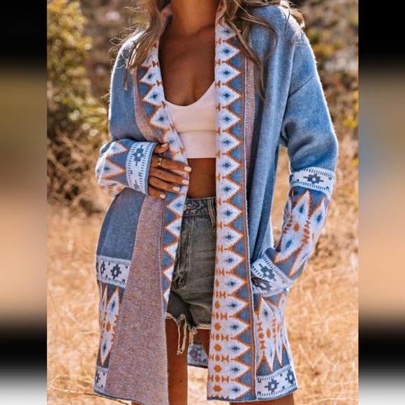 Beautiful Fall Heavy Cardigan Sooo Cozy sz S M L XL - Picture 4 of 13